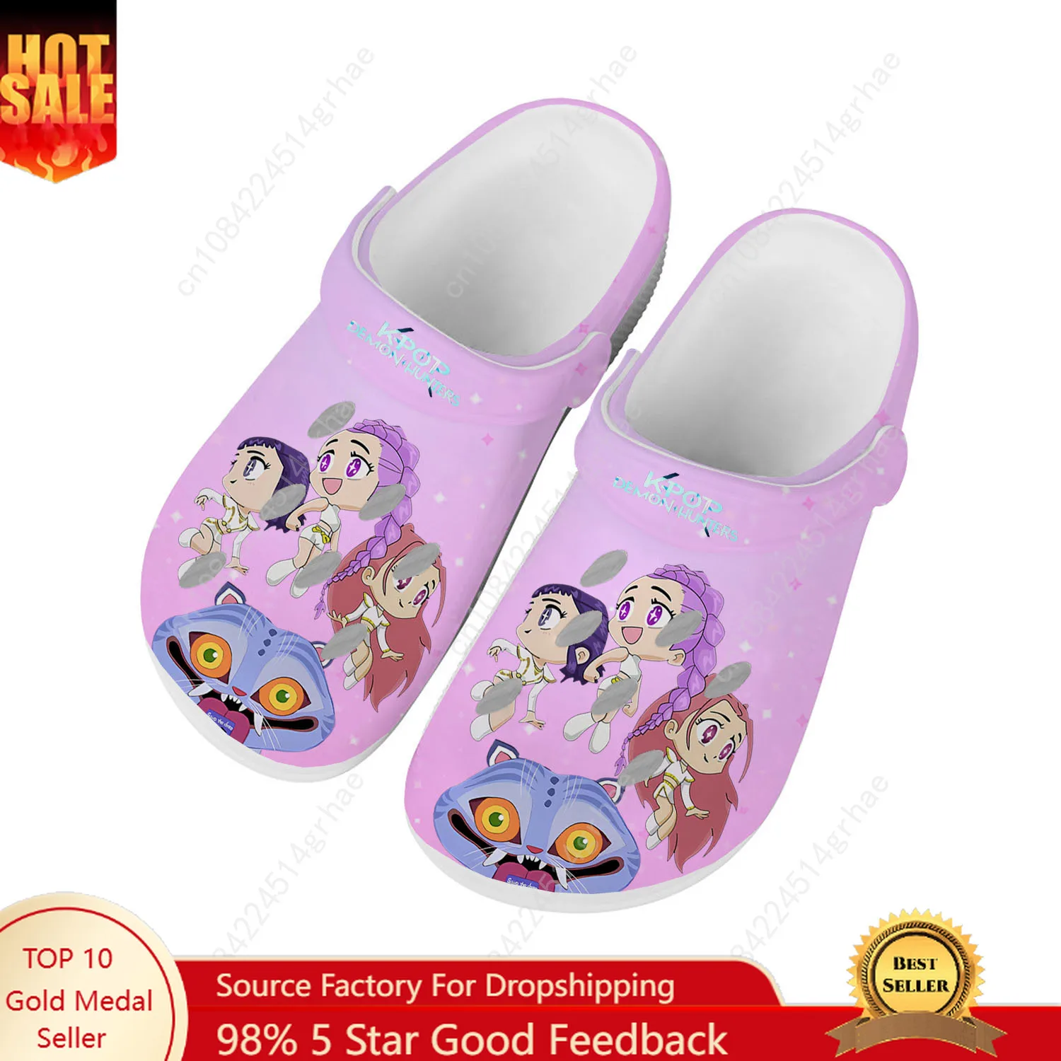 

Demon Hunters Water Shoe Men Women Teenager High Quality Fashion Home Garden Clogs Custom Sandals Beach Breathable Hole Slipper