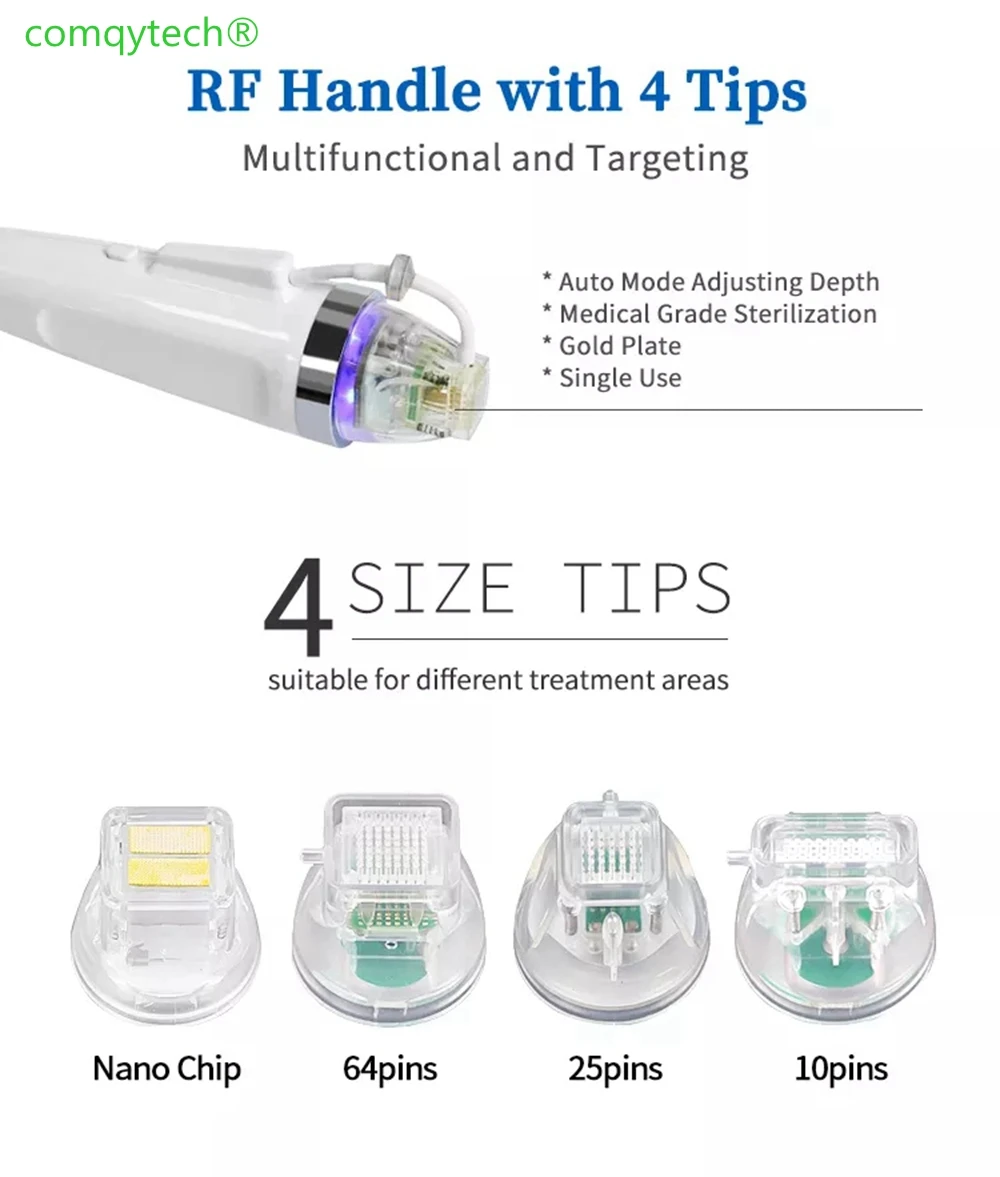 Wegwerp Micronaaldpatroon Vergulde 10/25/64 Pinnen Nano-Tips Voor Fractionele RF-Machine Anti-Striae Littekens