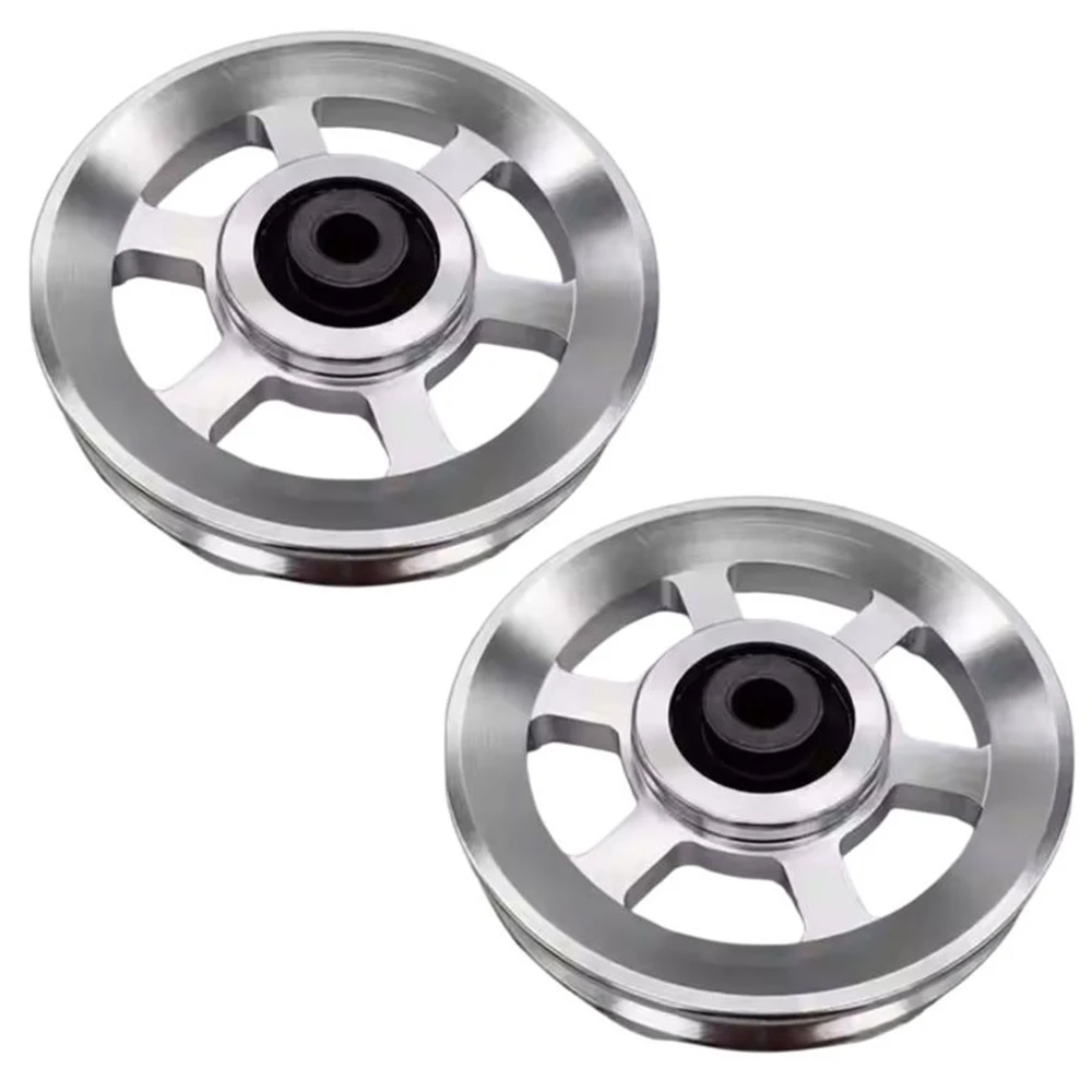 2-Pack Aluminum Alloy Pulleys With Sealed Bearings For Home Gym Cable Machines Silent Heavy-Duty Fitness Replacement Parts
