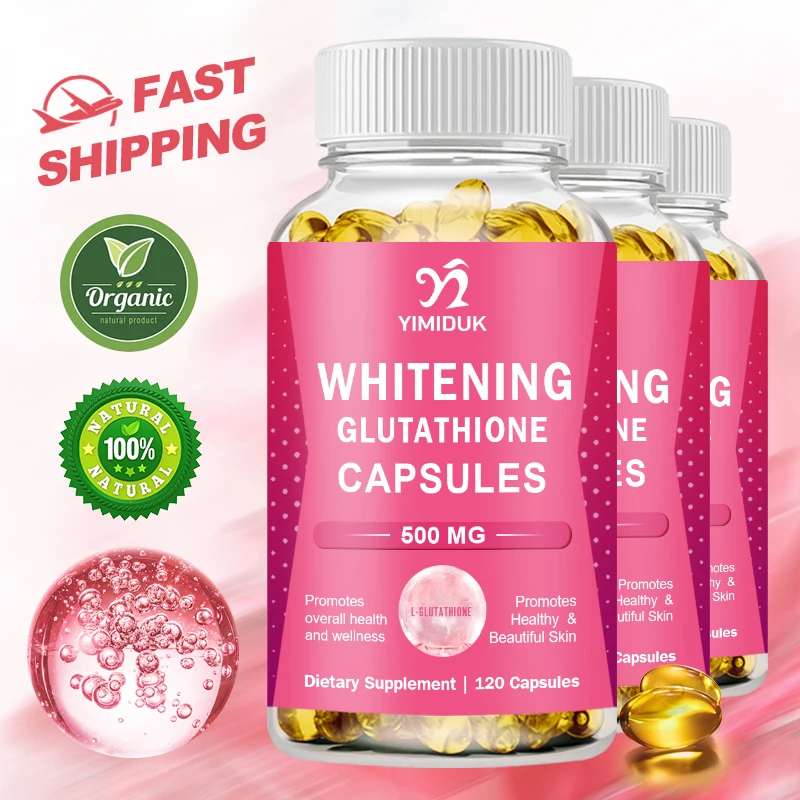 Glutathione Whitening Capsules - Dark Spots & Acne Scar Remover Vegan Skin Bleaching with Anti-aging, Brightening & Even Skin