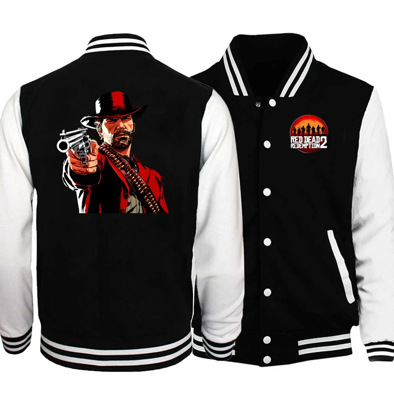 Game Redemption Print Baseball Jacket Men Clothing Women Streetwear Fleece Bomber Jackets for Kids Winter Coats