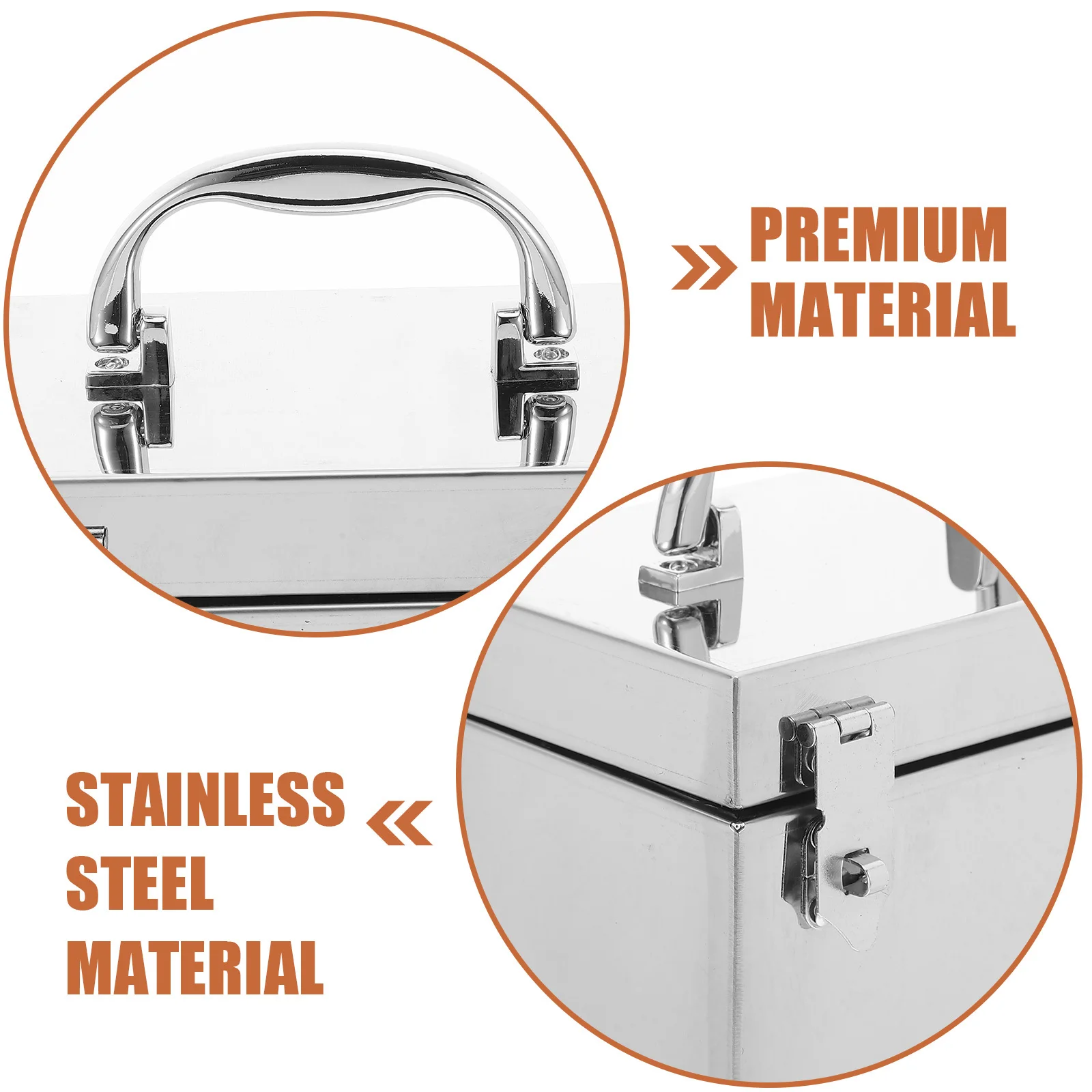 Portable Metal Cash Box with Key Lock Secure Stainless Steel Safe for Bills Receipts and Valuables Compact Design for Daily Use