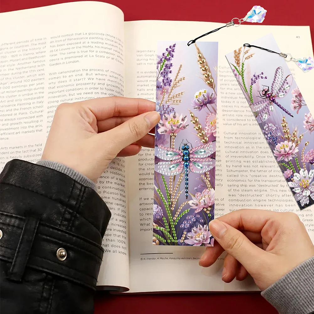 

4 шт. DIY с подвесками-бабочками, алмазная живопись, художественные закладки для читателей, домашний офис, книжный декор и идея для подарка