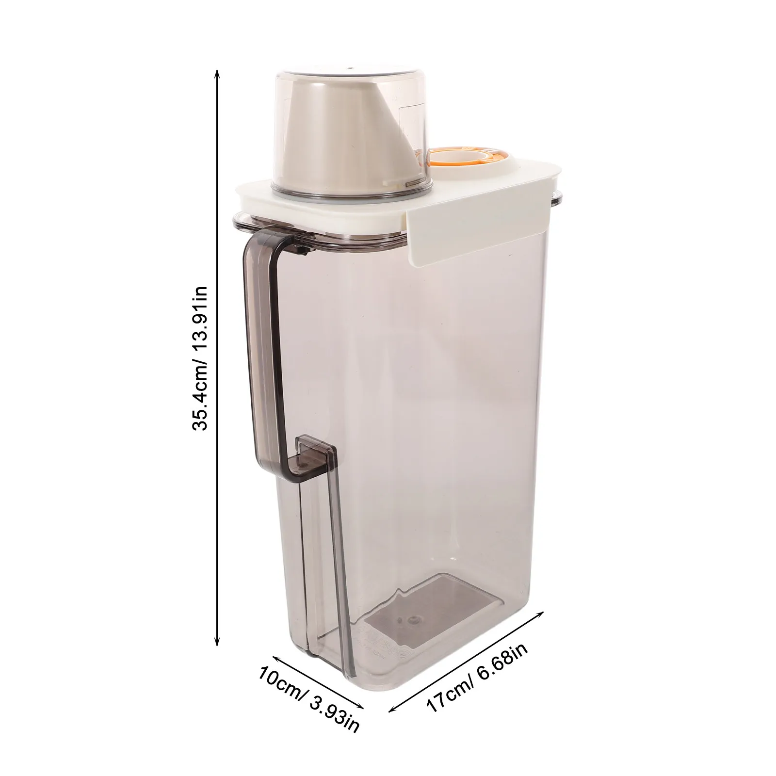 Laundry Detergent Dispenser Bottle Clear Reusable 13.91x6.17inch Leakproof Handle Design for Liquid Gel Softener Shampoo Travel