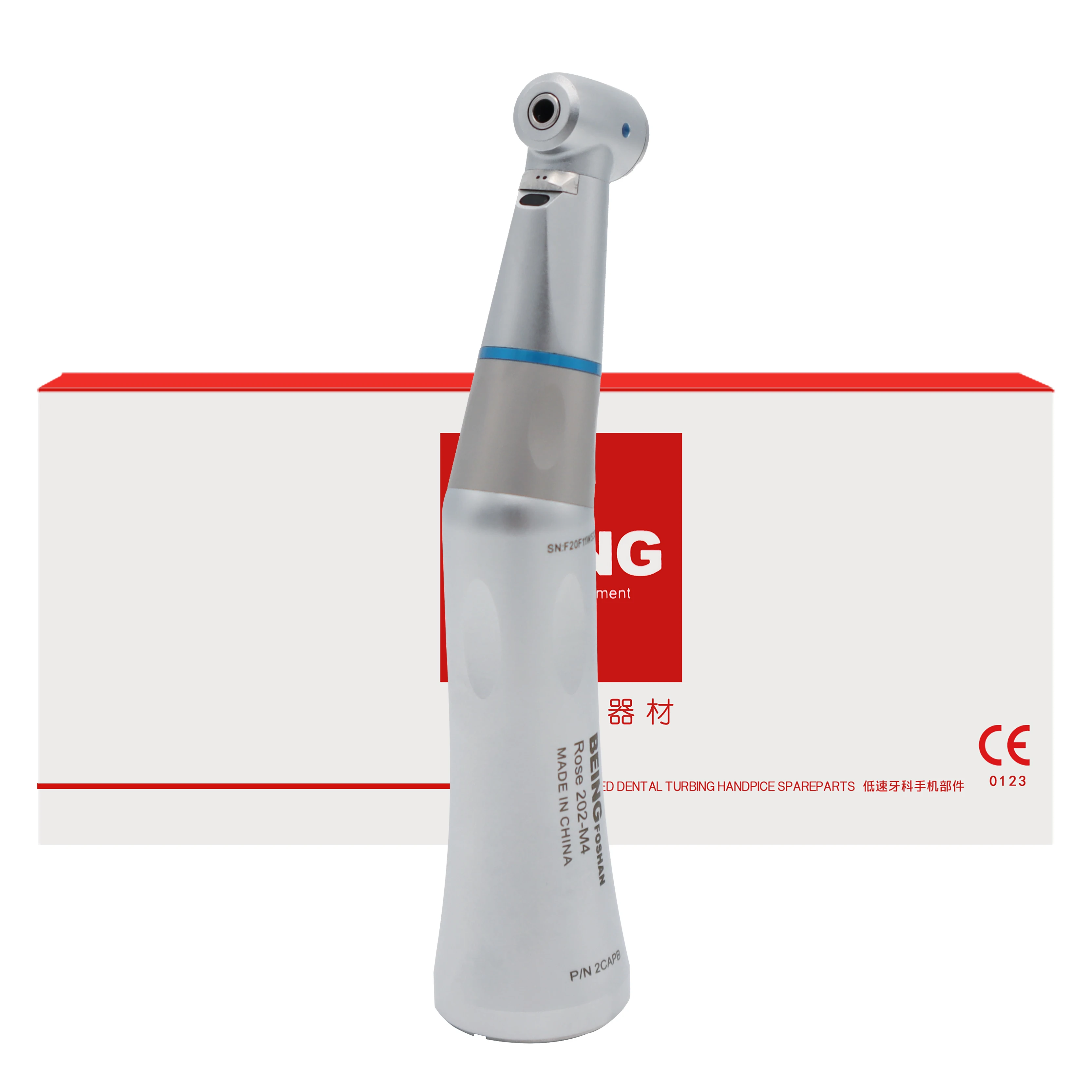 Foshan 1: 1 Internal Spray Fiber Optic Contra Angle Inner Water Push Button Dental Low Speed Handpiece with LED