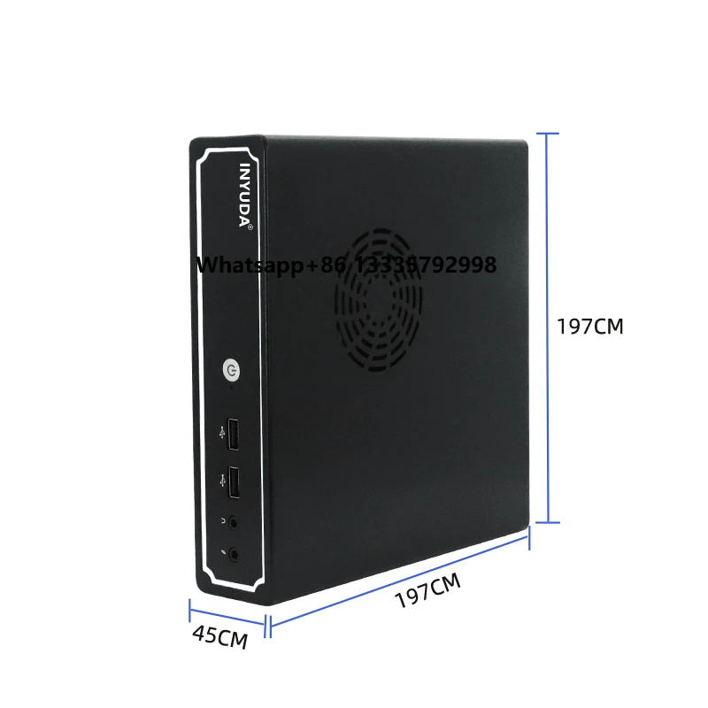

INYUDA High-End 13th Generation Core I7 Fanless Mini Industrial PC D4 Memory Stick 128G Solid State Hard Drive Supports Ubuntu