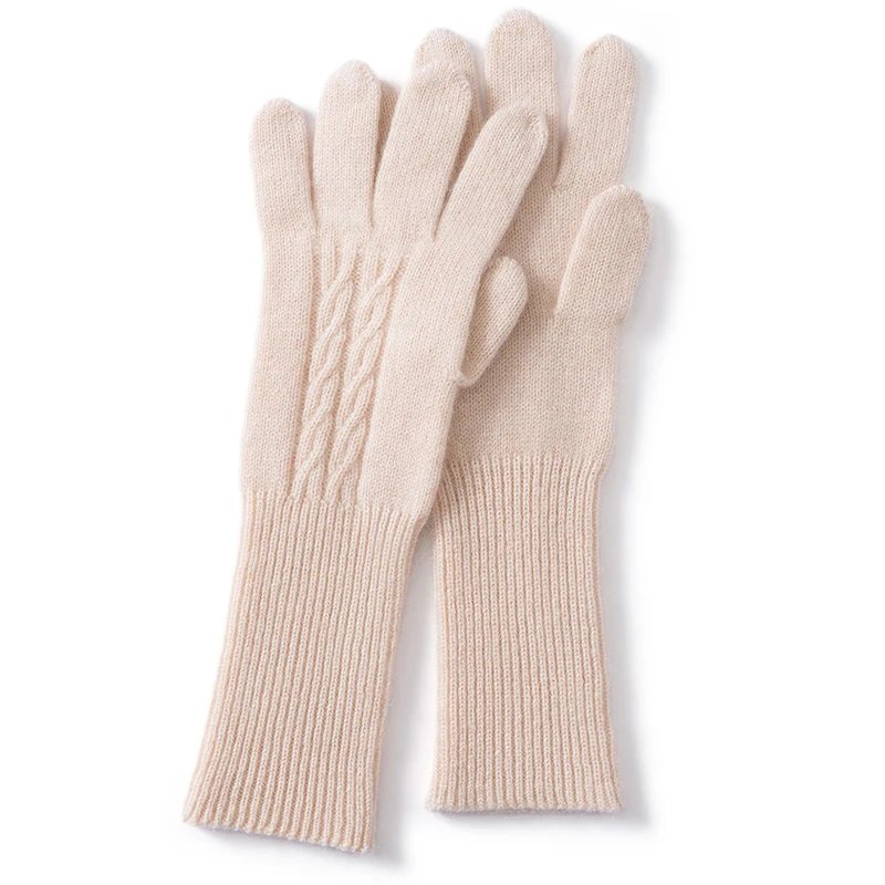 MVLYFLRT Quality Cashmere Gloves for Men And Women Knitted Five-Finger Warm Fashion Split Finger Gloves for Autumn Winter