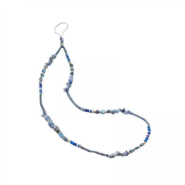 

Stylish Phone Beads Chain Crystal Polymer Clay Wrist Strap Mobile Pendant for Women Accessories and Gift