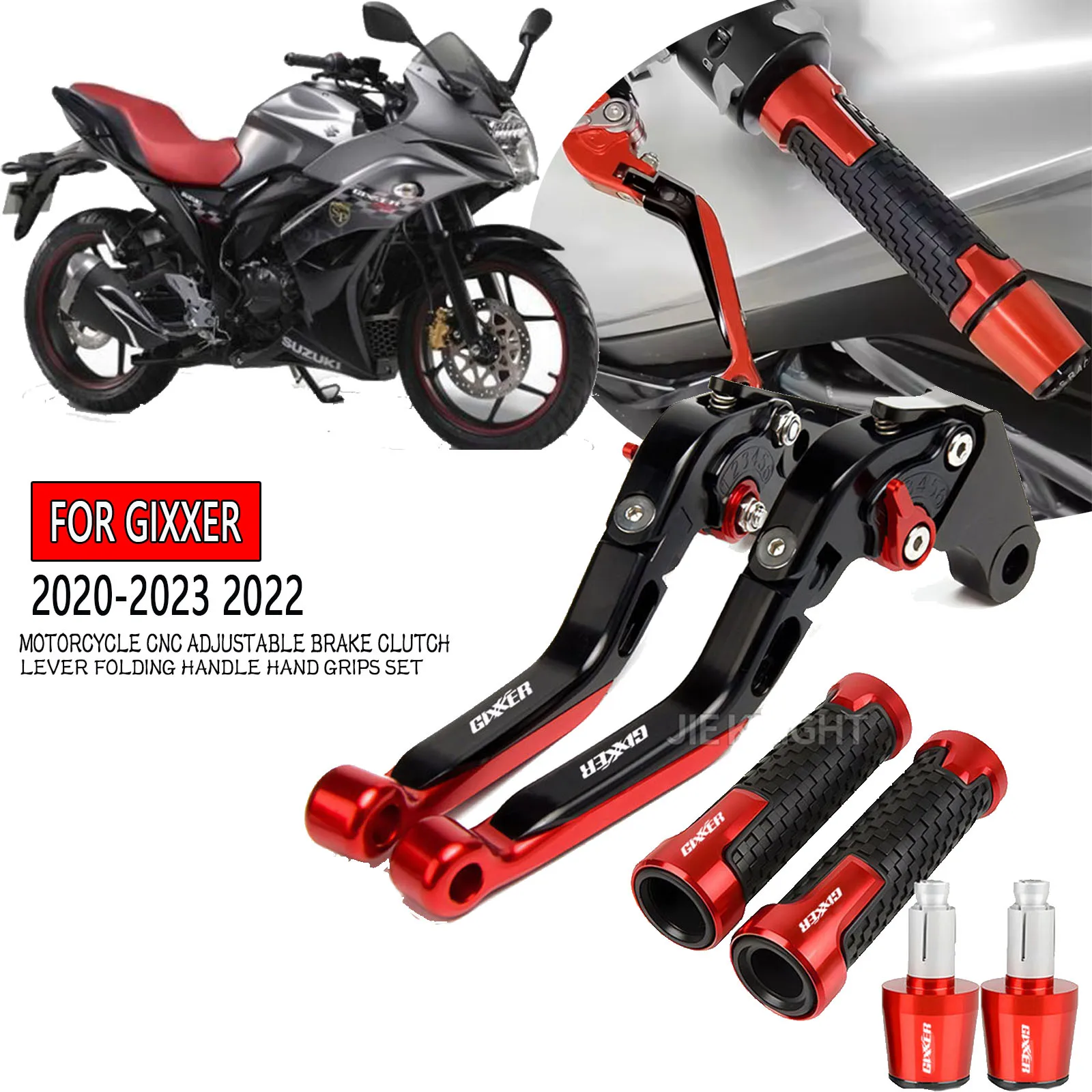 

Motorcycle CNC Adjustable Brake Clutch Lever Folding Handle Hand Grips Set For GIXXER 250 SF 250SF 150 125 2020-2023 2022