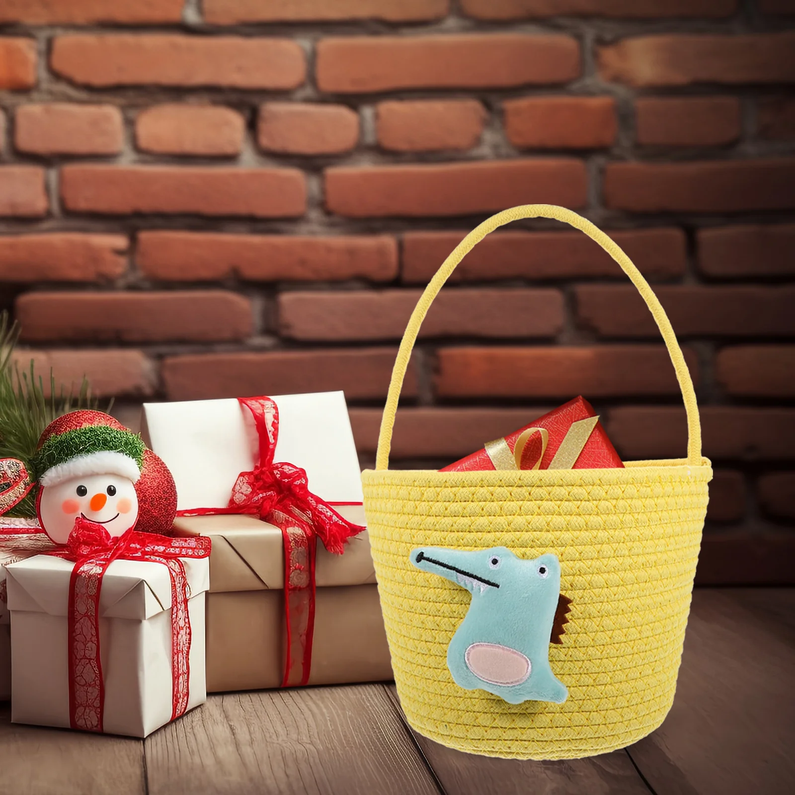 

Creative Woven Candy Basket Mini Gift Basket for Baby Shower Wedding Party Favors Decoration Small Baskets with Handles