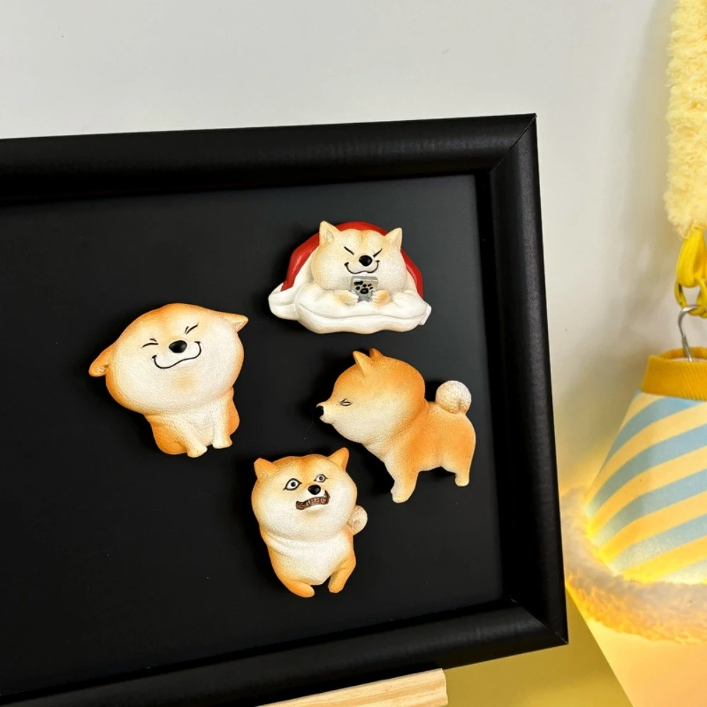 Japanese Shiba Inu Akita Puppy fridge magnet adorable animal decoration 3D magnetic personalized creative iron cabinet suction