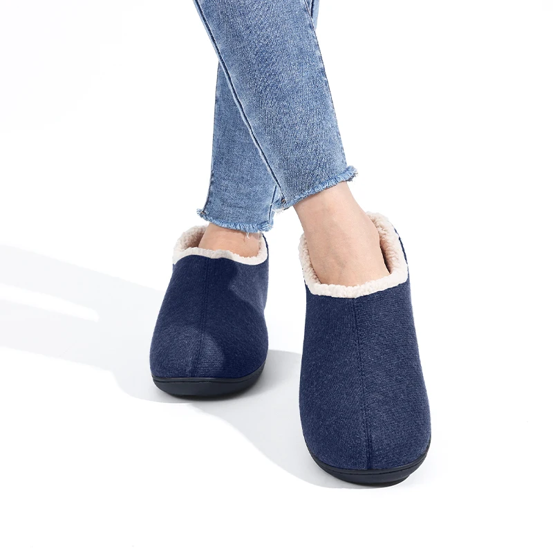 Shevalues Damen Winter Baumwollschuhe Warme Fleece-Gefütterte Indoor-Outdoor Fell-Hausschuhe Rutschfeste Gummisohlen Herren Flauschige Hausschuhe – Detail 22