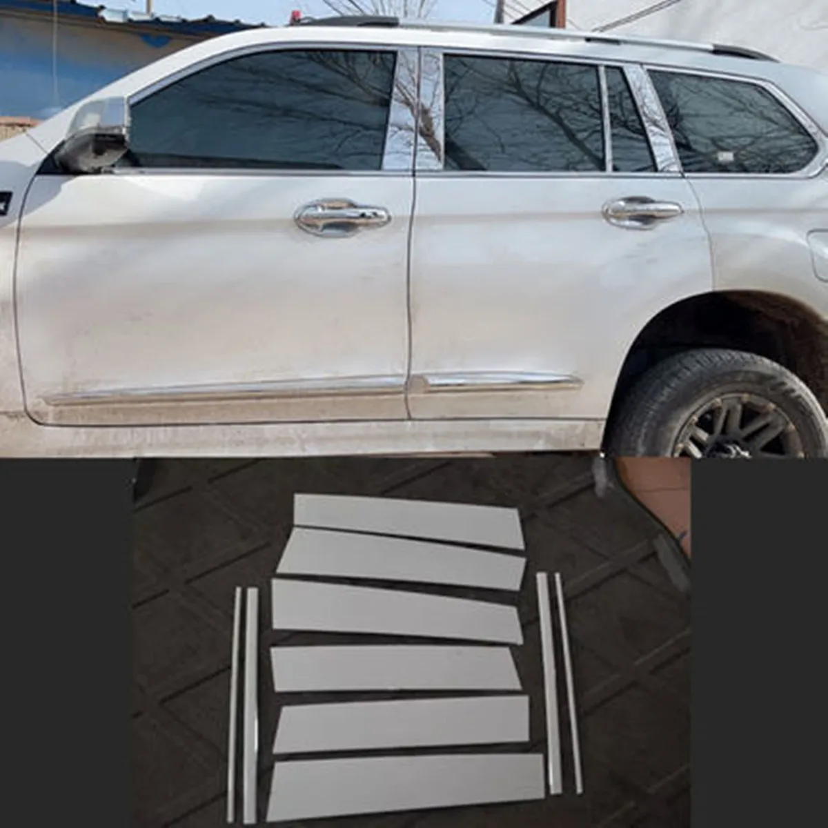 For Haval H9 15-20 Car Window Center Pillar Window Pillar Sticker protection decoration styling