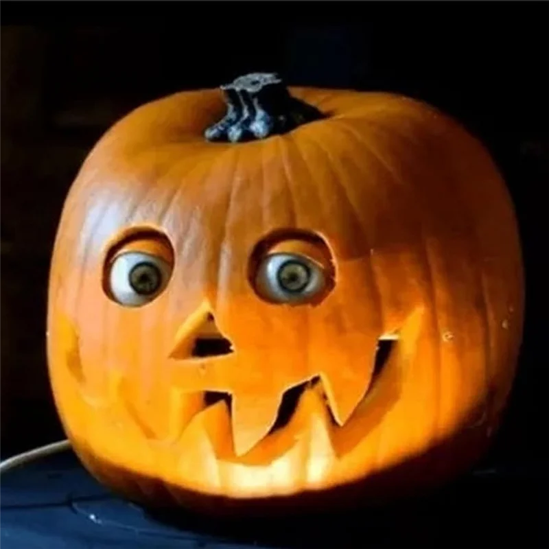 

Scary Halloween Pumpkin With Moving Eyes, Pumpkin Decorations,Halloween Artificial Pumpkins Decoration A Durable Easy To Use