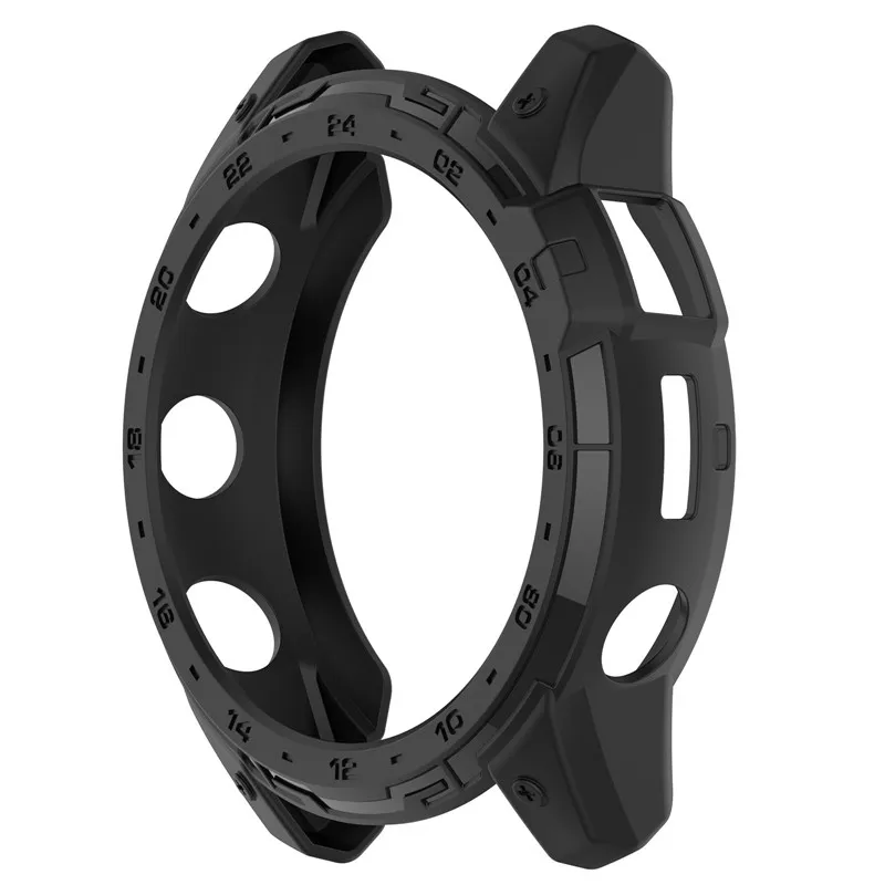 For Garmin Tactix 7 AMOLED Case TPU Bumper Protective Shell Cover Glass Screen Protector Charging Port Dustproof Plug