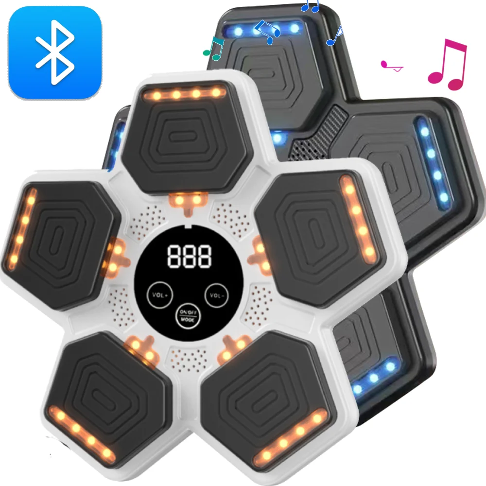 Smart Bluetooth Music Boxing Machine Wall Boxing Target LED Lighted USB Charging Sandbag Boxing Training Target Boxing Equipment