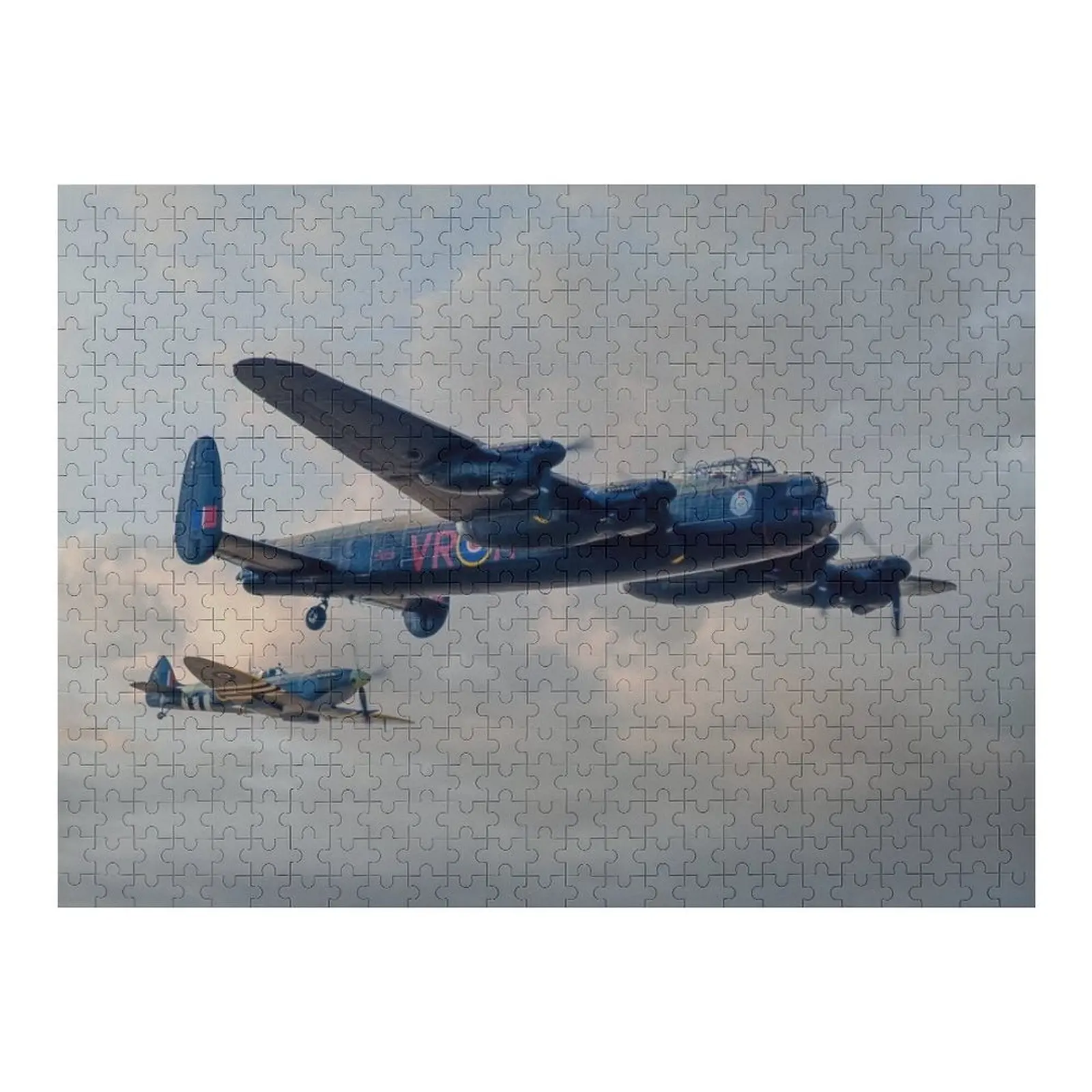 

Two Icons - Lancaster and Spitfire Jigsaw Puzzle Wood Animals Custom Kids Toy For Children Puzzle