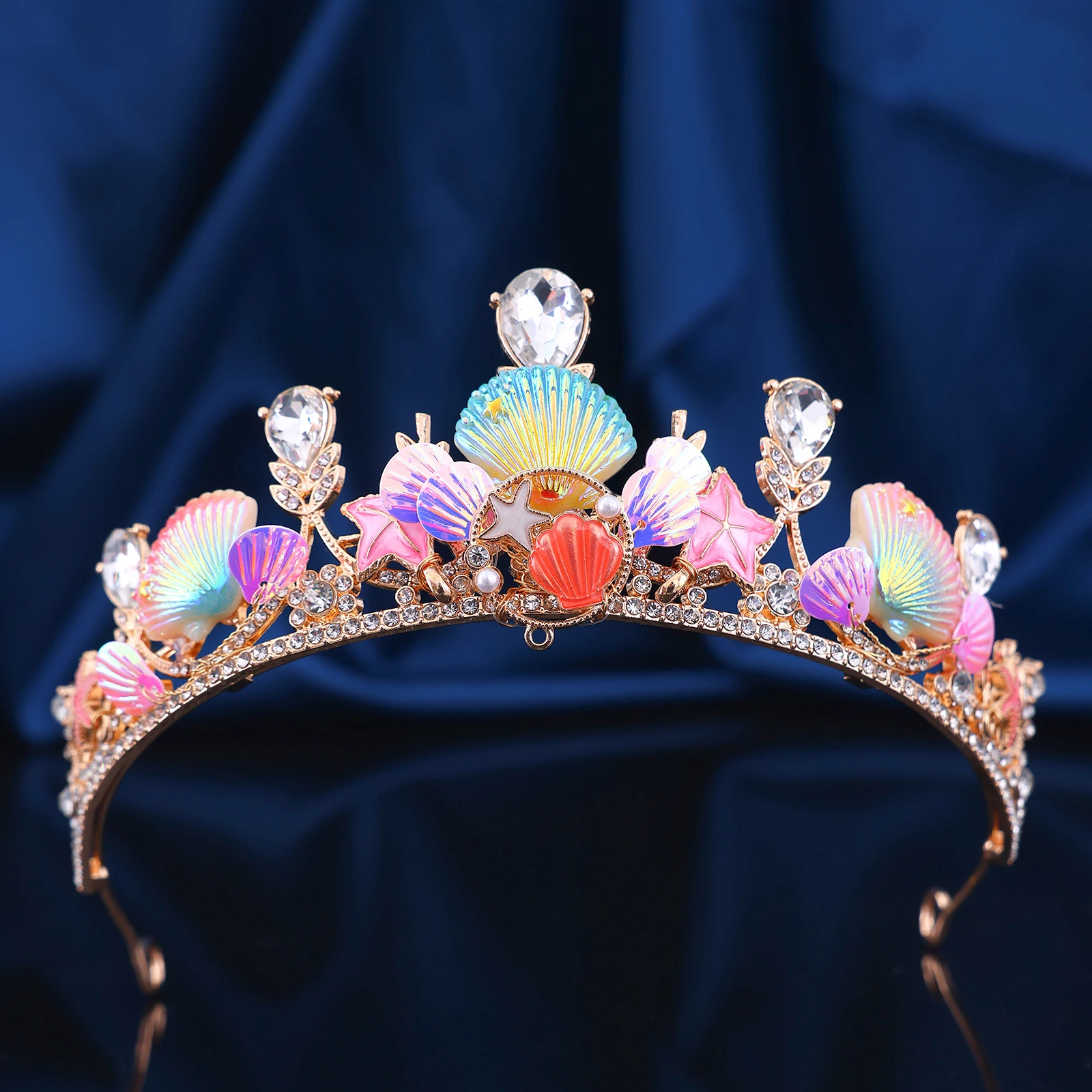 

1 piece of vintage shell crown hair accessory, starfish baroque princess crown hair accessory, party accessory