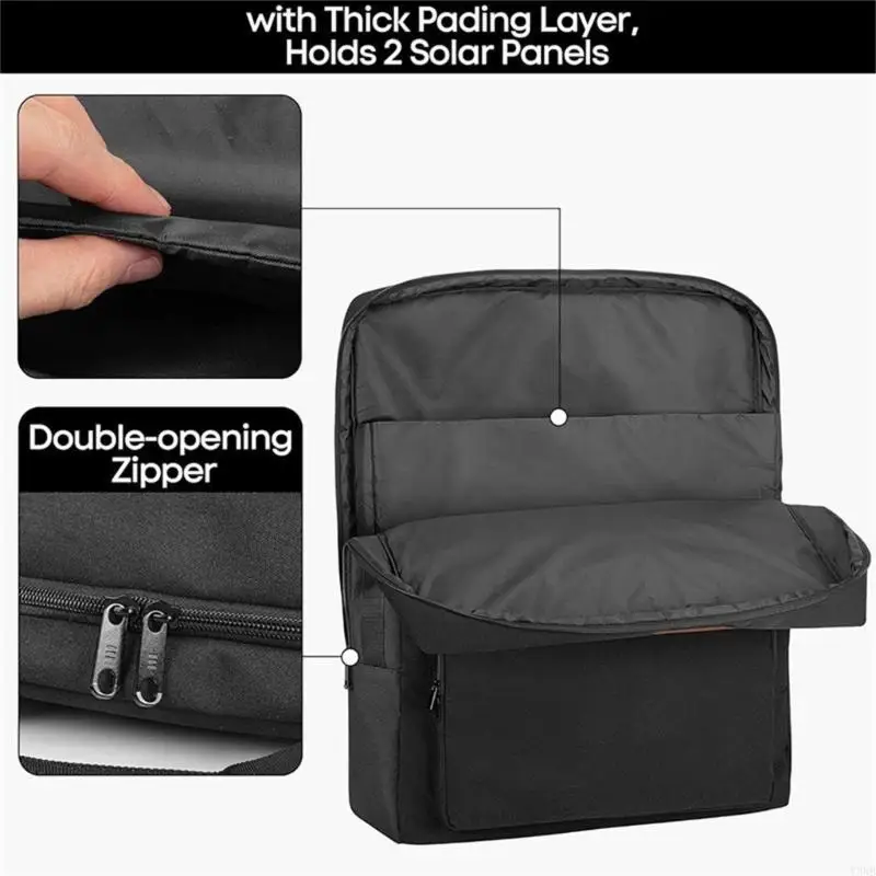 

Y3NB Practical Solars Panel Storage Case for Ankers SOLIX PS100 PS200 Designs Accessory for Easy Transport and Protective