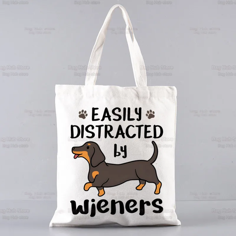 Anatomy Dachshund Dog I Do What I Want Shopping Bag Women Pattern Handbag Casual Large Top-handle Bags for Women