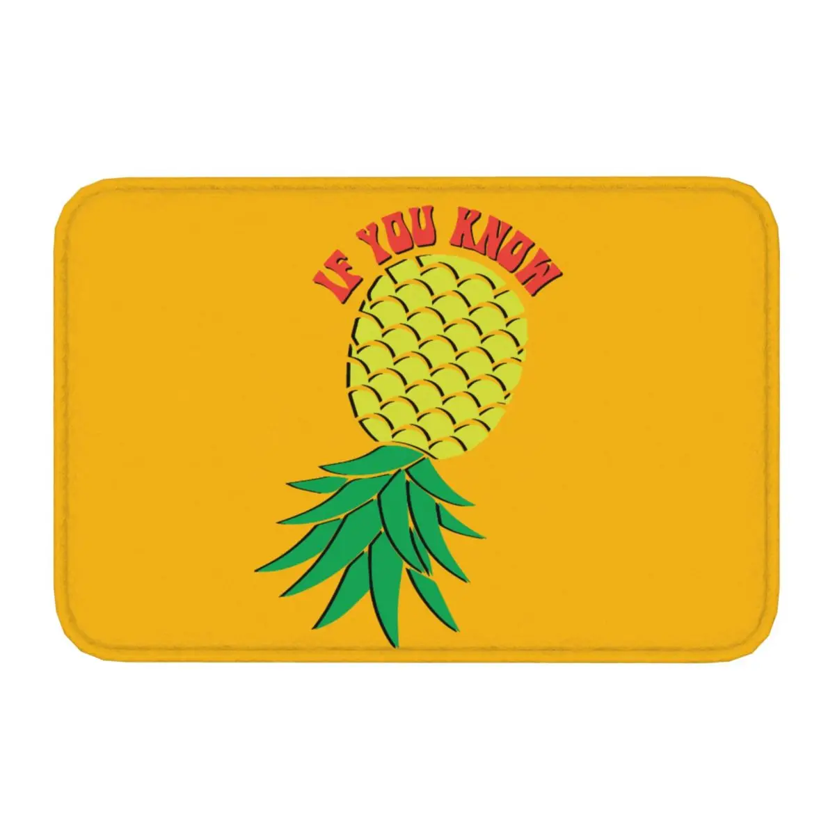 Pineapple Swinger Front Door Mat Anti-Slip Indoor Quick Dry Doormat Floor Bath Entrance Rug Carpet