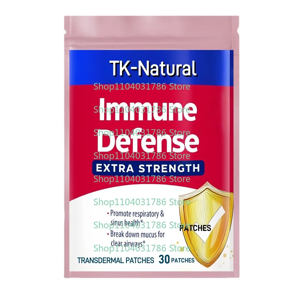 30 Patches Immune Defense Transdermal Patches Extra Strength, Proteolytic Enzymes for 2X Immune & Respiratory Support