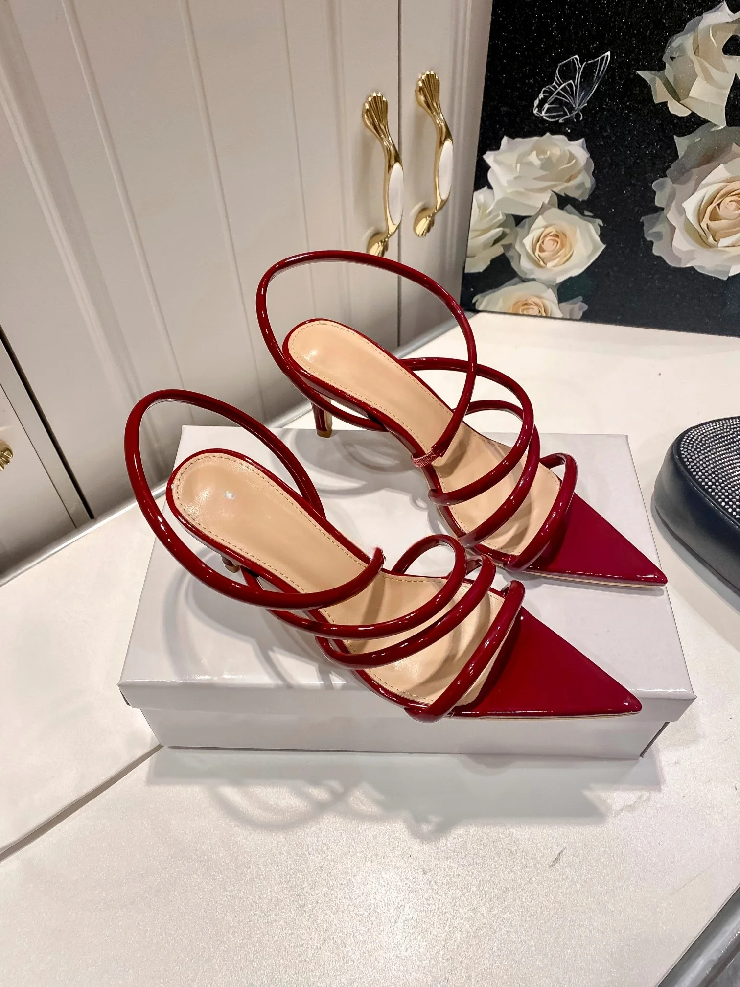 

Женские сандалии, удобная дышащая обувь из искусственной кожи, внешний материал, резиновый внутренний материал, резиновая подошва