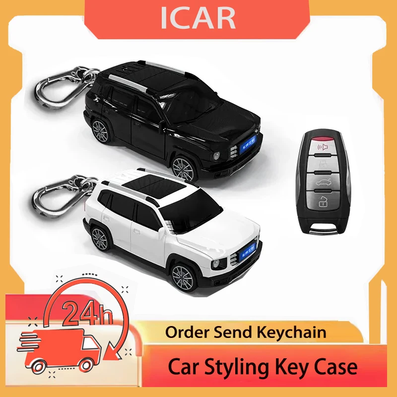 ICAR for DARGO Car Models 3 4 Button for Great Wall Haval Big Dog Hover H6 H7 H4 H9 F5 F7 H2S Car Key Case Cover Fob Keychain