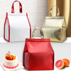 Portable Insulated Bag Foldable Large Capacity Cooler Ice Pack Waterproof Aluminum Foil Cake Delivery Picnic Thermal Lunch Bags