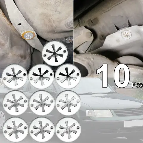 10Pcs For VW Passat B8 B7 1996 - 2019 Bora A4 Sharan 7N Caddy Star Washers Locking Bottom Exhaust Heat Shield Clamping Disc Clip