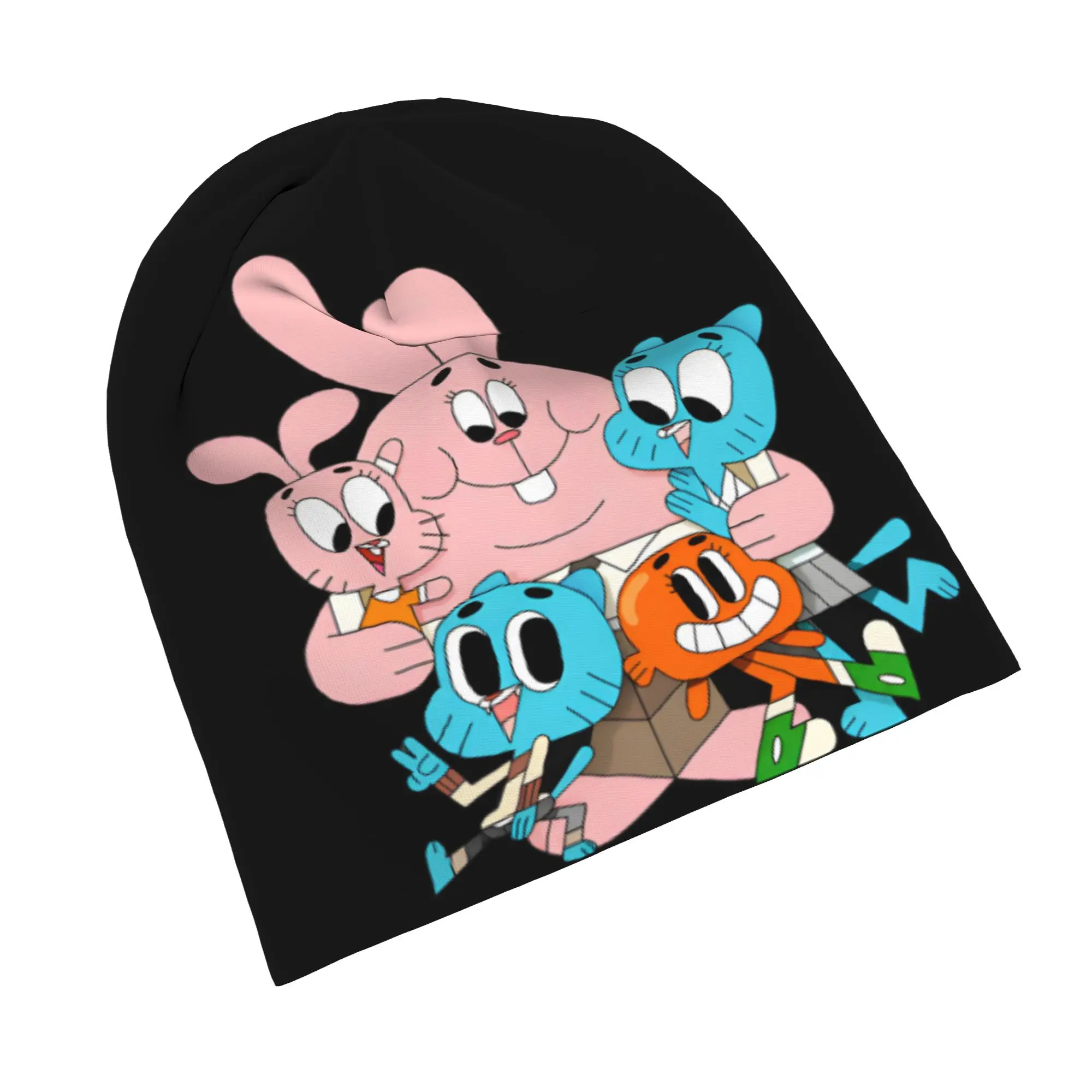 Gumballs Cartoon  Cap Amazings Gumballs Cool Unisex Outdoor Skullies Beanies Hat Spring Warm Dual-use Bonnet Hats
