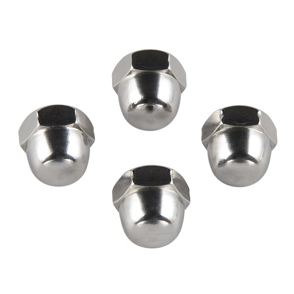 4 x Universal 10mm Acorn Nuts for Honda Suzuki Kawasaki Yamaha M10x1.25 Dome Head Hex Nut Blind Nuts Chrome Acorn Nut Caps