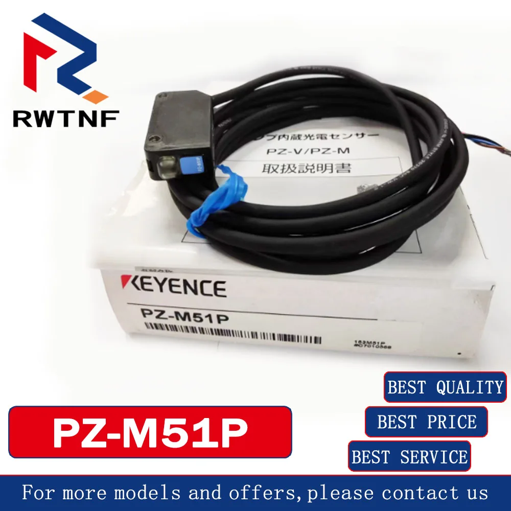 PZ-M51P KEYENCE من خلال مستشعر التبديل الكهروضوئي شعاع أصلي 100%، مخزون المستودعات