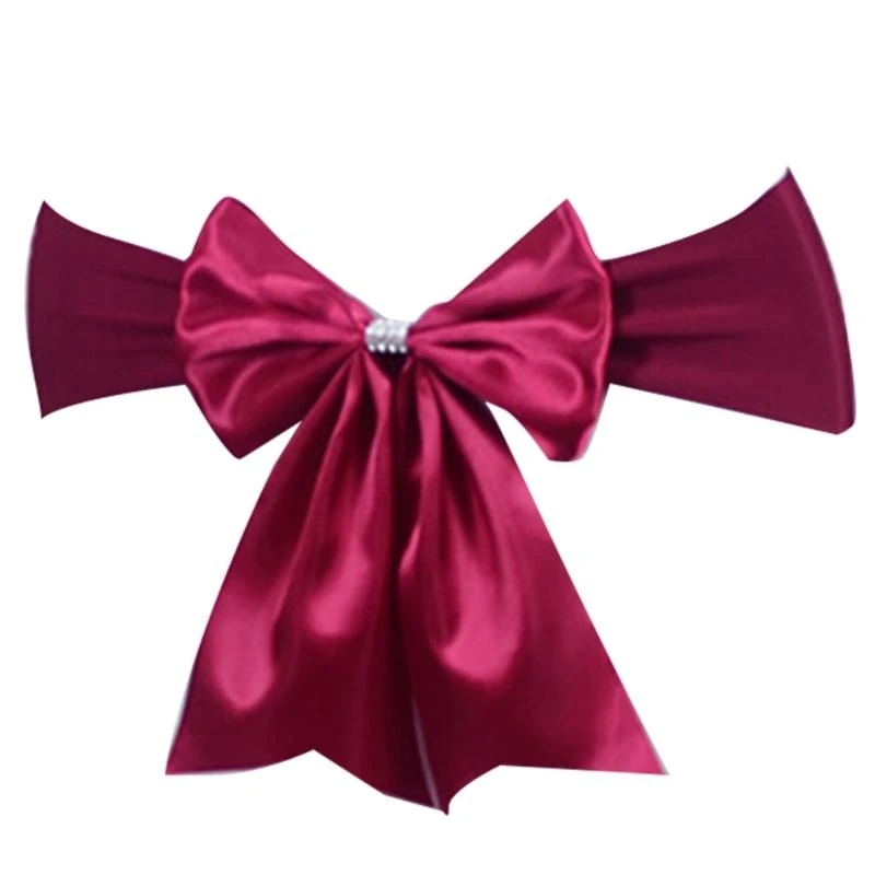 Versatility Chair Bows Sash Polyester Fabric Stretch Band for Weddings Birthdays and Family Gatherings Adds Elegances best sale