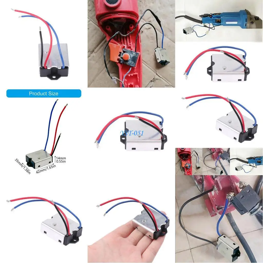 

E15A Soft Starter Current Limiter Module For 12-20A Brushed Motors Angled Grinder Tool