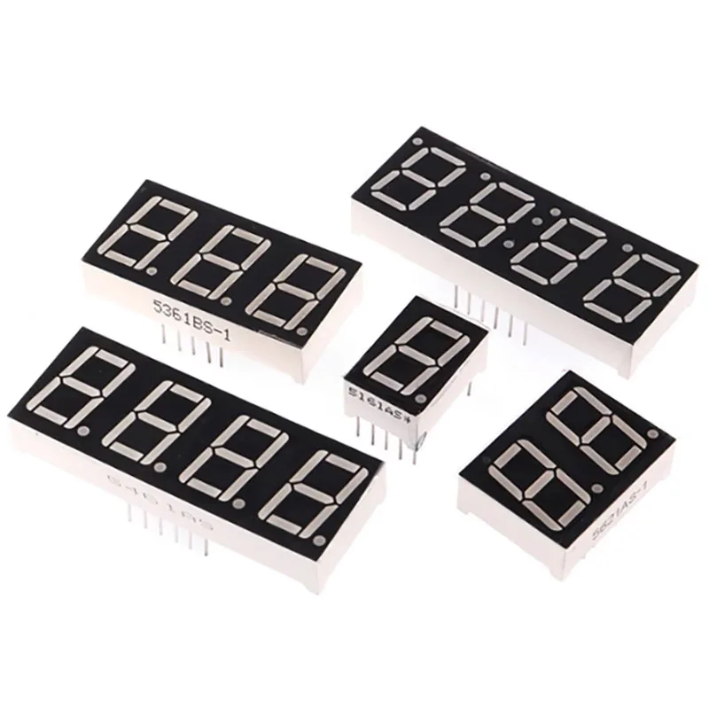 5PCS 0.56 Inch LED Display 7 Segment 1 Bit/2 Bit/3 Bit/4 Bit 1 2 3 4Pin Digit Tube Red Common Cathode/Anode Digital LED 7Segment