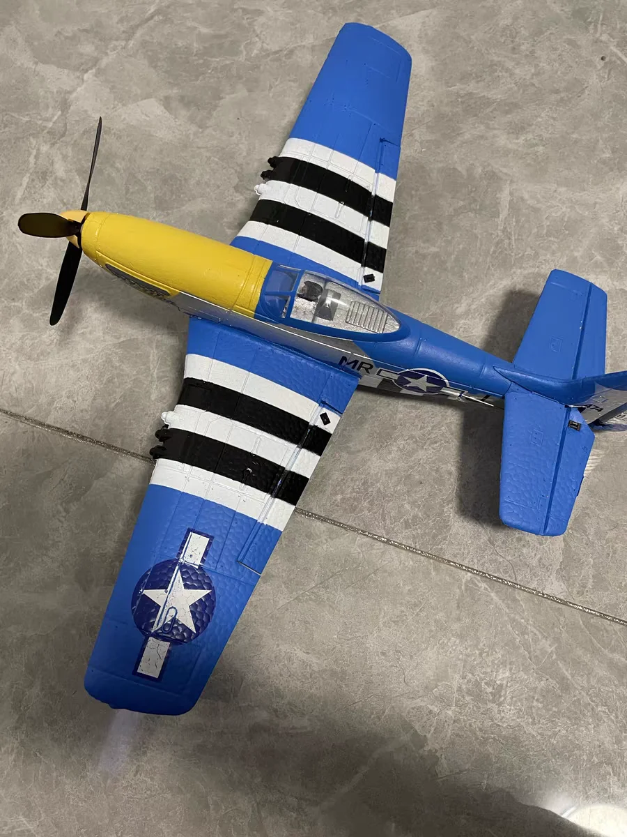 

Rc 761-5v2 Aircraft Blue P-51d Volantex Four-Channel Remote Control Airplane Model Electric Foam Rc Aircraft Children Gift