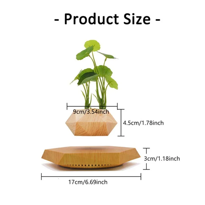 Levitating Plant Pot Floating Air Bonsai Pot Suspension Flower Pot Planter for Desk Decoration