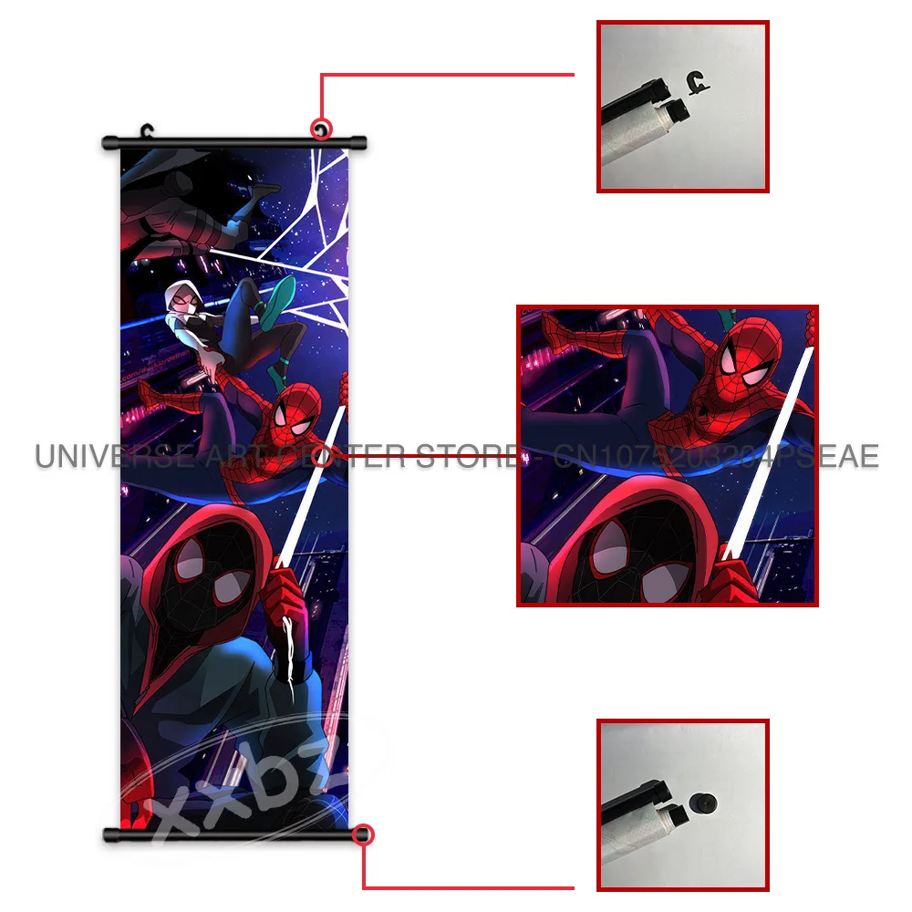 Spiderman Posters Marvel Hanging Painting Canvas Wall Art Disney Movie Poster Home Decoration Peter Parker Scrolls Picture Mural