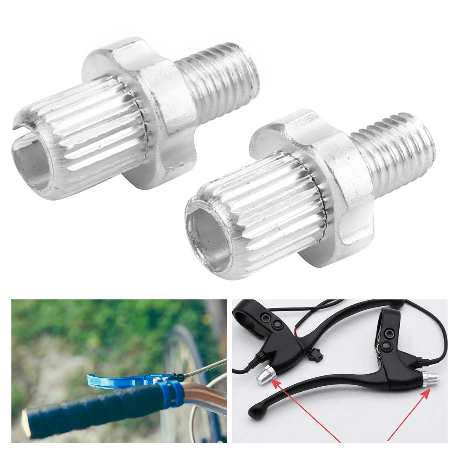 2pcs M7 Brake Lever Reach Adjustment Screw Silver Aluminum Alloy for Road Mountain Bike Levers