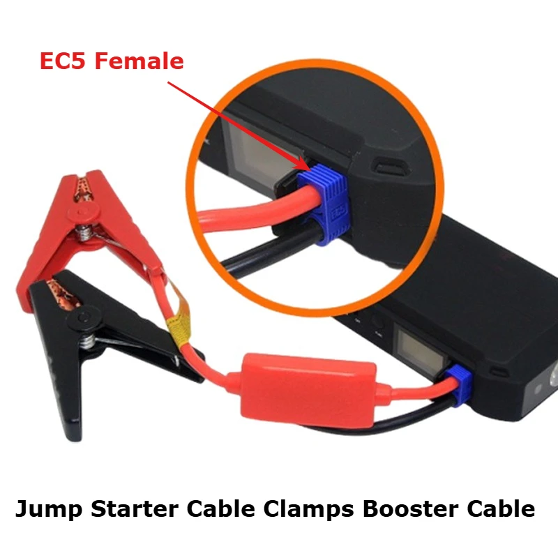 

10/8AWG автомобильный кабель стартера, зажимы, усилительный кабель EC5, разъем, предотвращающий обратный модуль зарядки для автоматического запуска аккумулятора
