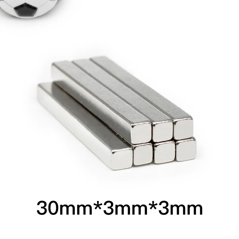 10/20/50/100/200/250PCS 30x3x3 Strong Block Magnet N35 Quadrate Permanent Magnet 30x3x3mm Neodymium Magnets Sheet 30mm*3mm*3mm