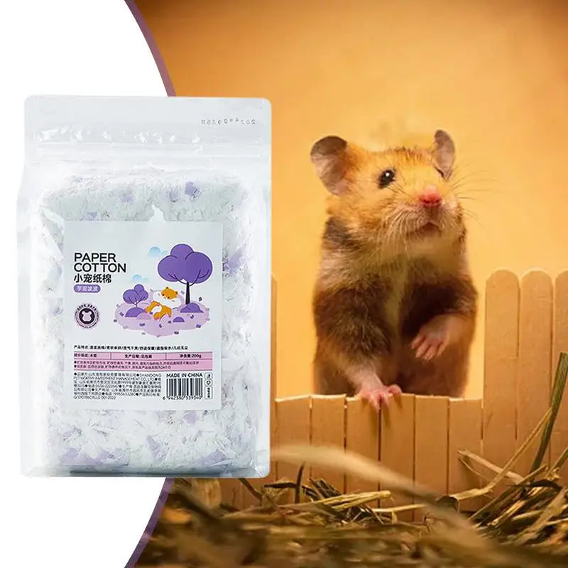 Hamster paper cotton small animal nest cage cushion material Warm colorful cotton ball sawdust paper particle small pet supplies