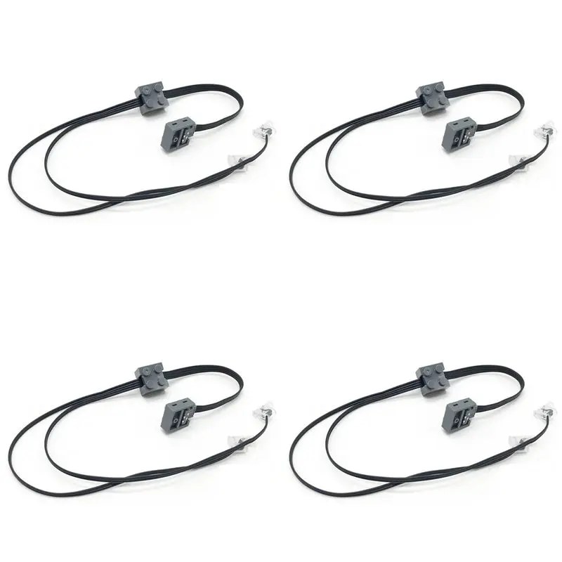 

ABZW 4Pcs Technic Power Function 8870 LED Light Link Line Cable For Train Vehicle Building Block Power Group