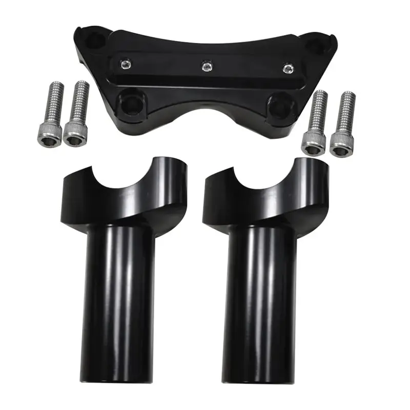 A22F-4Inch Tall Handlebar Risers Top Clamp For 1Inch Bar Sportster Dyna FXDWG FXDL