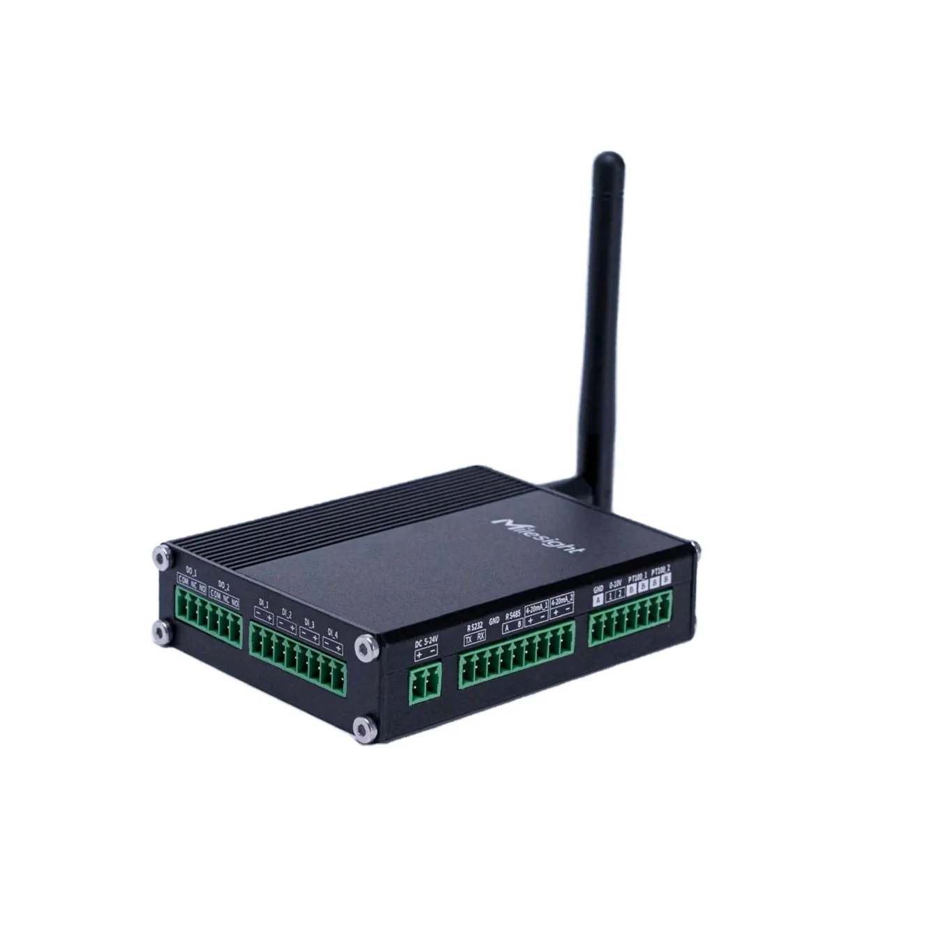 

UC300 LoRaWAN 4G IoT Controller 6DI 2DO 2AI 2PT100 RS485 Modbus 32 Devices D2D Edge -20~60 °C IP30 Smart Factory