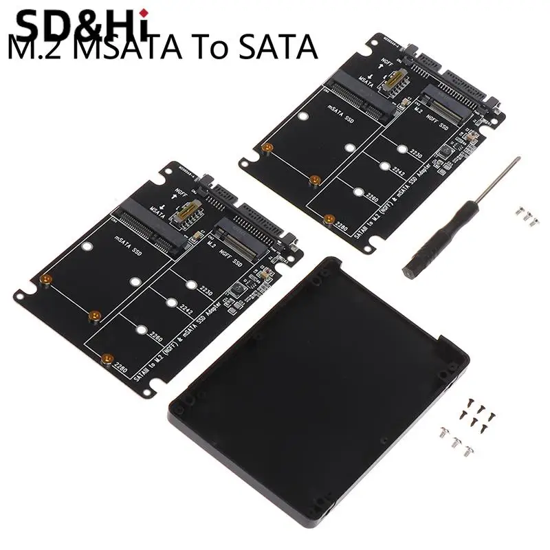 1set SATA 60Gbps a M2 NGFF SATA SSD MSATA SSD adattatore MSATA a SATA M.2 NGFF a SATA Hard Disk Adapter Board