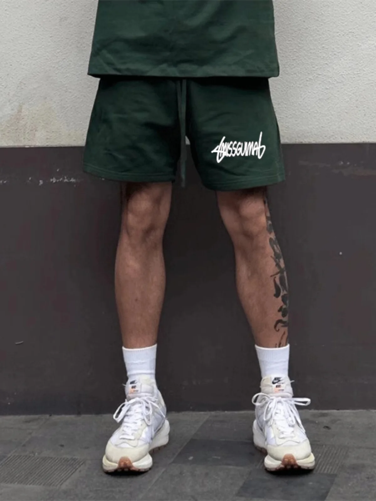 

American Casual Loose Trendy Brand Letter Men's orts Summer Baskeall Sport Straight Five Pants