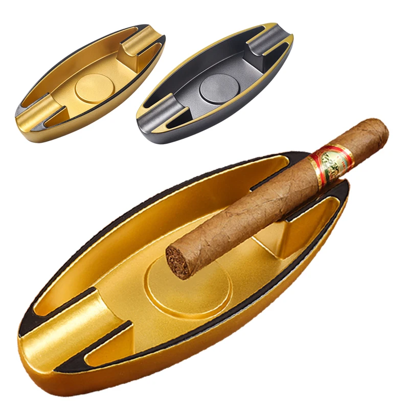 منفضة سجائر السيجار على شكل قارب الموسمية خفيفة الوزن ومحمولة منفضة سجائر فاخرة وجوية مزدوجة للمنزل والمكتب في الهواء الطلق #1