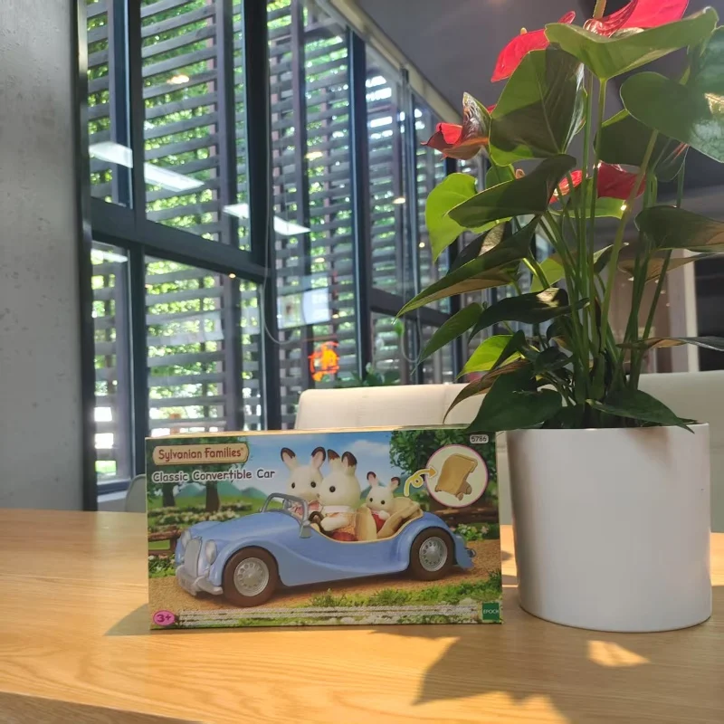 Sylvanian famílias calico criaturas menina crianças brinquedos menina anime figuras boneca em miniatura brinquedos para crianças clássico carro conversível